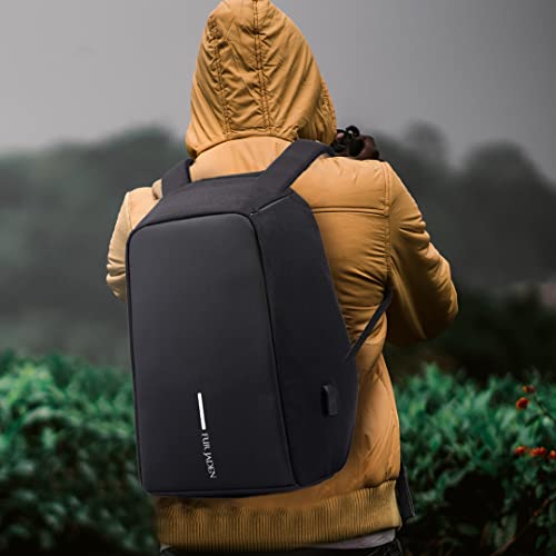 Mochila Fur Jaden 15L Antirrobo Impermeable con USB y Bolsillo para Laptop 15,6'' - Negra