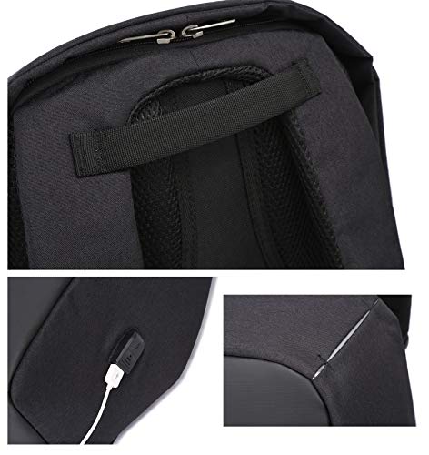 Mochila Fur Jaden 15L Antirrobo Impermeable con USB y Bolsillo para Laptop 15,6'' - Negra