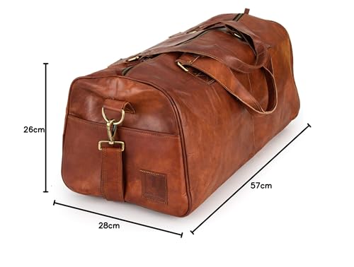 Bolso de Viaje de Cuero Berliner Bags Oslo Weekender Vintage - Marrón