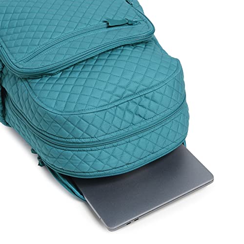 Mochila Vera Bradley Campus para Mujer - Forever Green, Algodón Reciclado