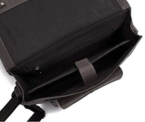 Bolso Bandolera de Cuero WildHorn para Laptop 10'' con Correa Ajustable - Marrón