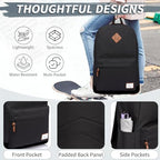 Mochila Kasqo Escolar Ligera para Laptop 15,6 Unisex - Negra