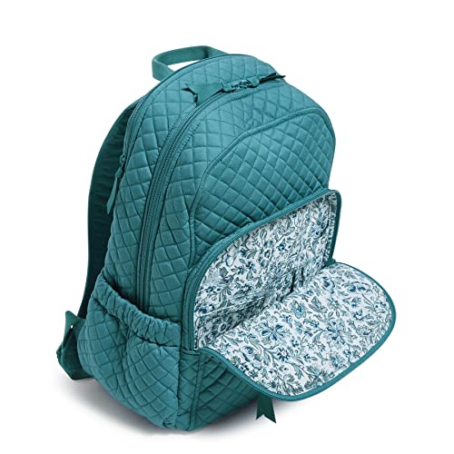 Mochila Vera Bradley Campus para Mujer - Forever Green, Algodón Reciclado