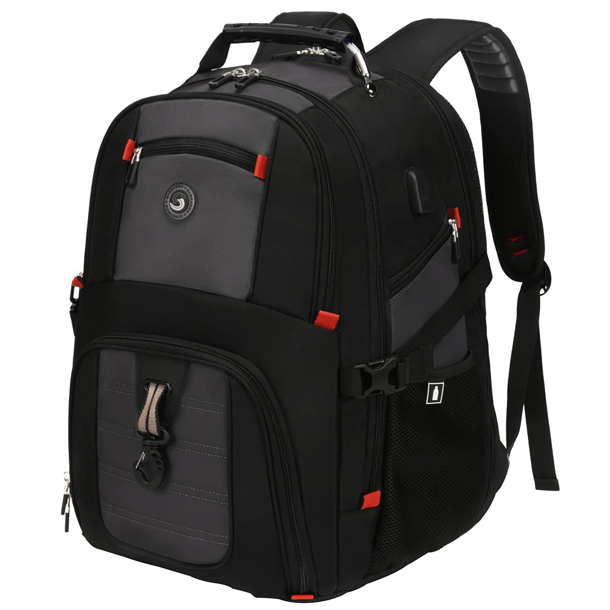 Mochila SHRRADOO 50L para Portátil 17'' con Puerto USB - Negra