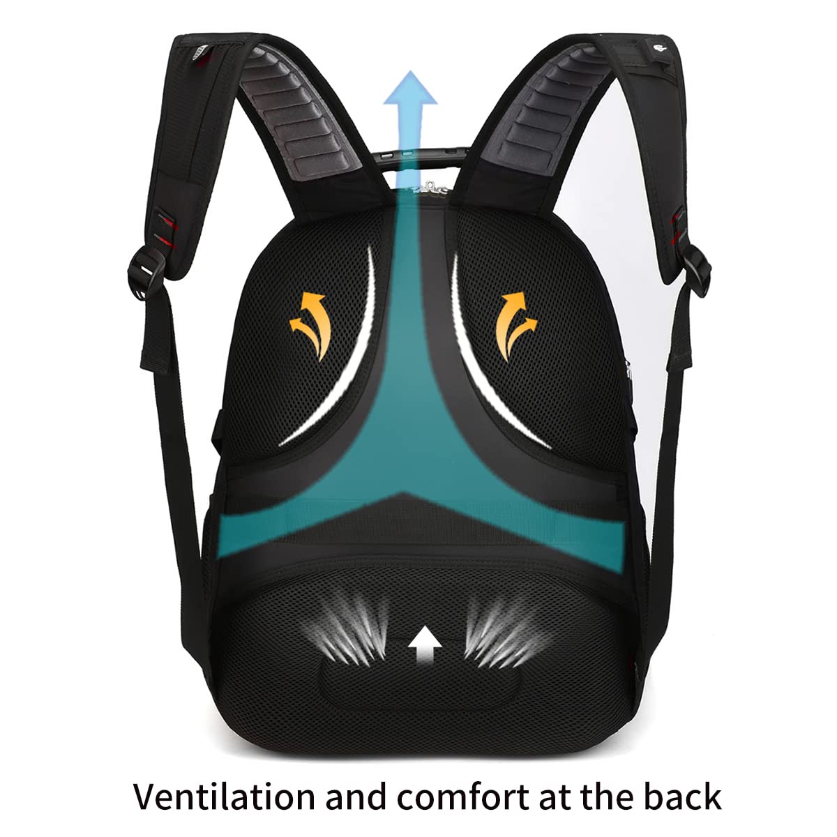 Mochila SHRRADOO 50L para Portátil 17'' con Puerto USB - Negra