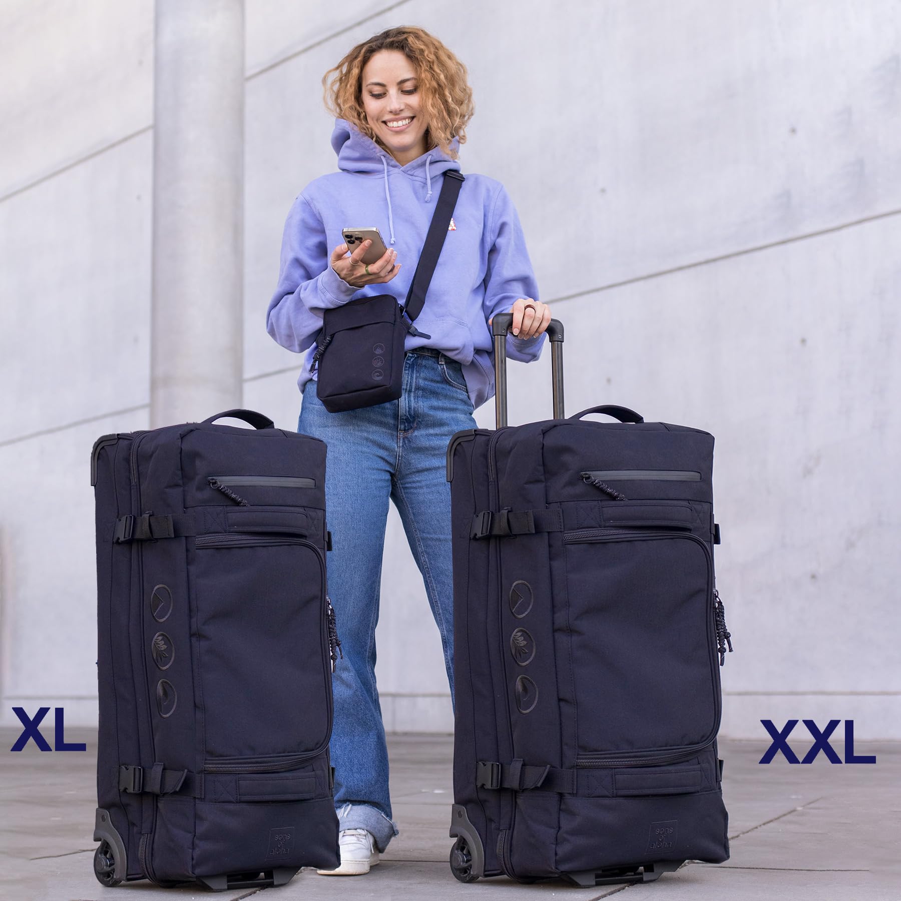 Bolsa de Viaje XXL SONS OF ALOHA Kane Trolley 140L con Ruedas - Azul