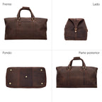 Bolso de Viaje Gusti - Ruben 36 litros Equipaje de Mano Bolsa de Viaje Maleta marrón Oscuro