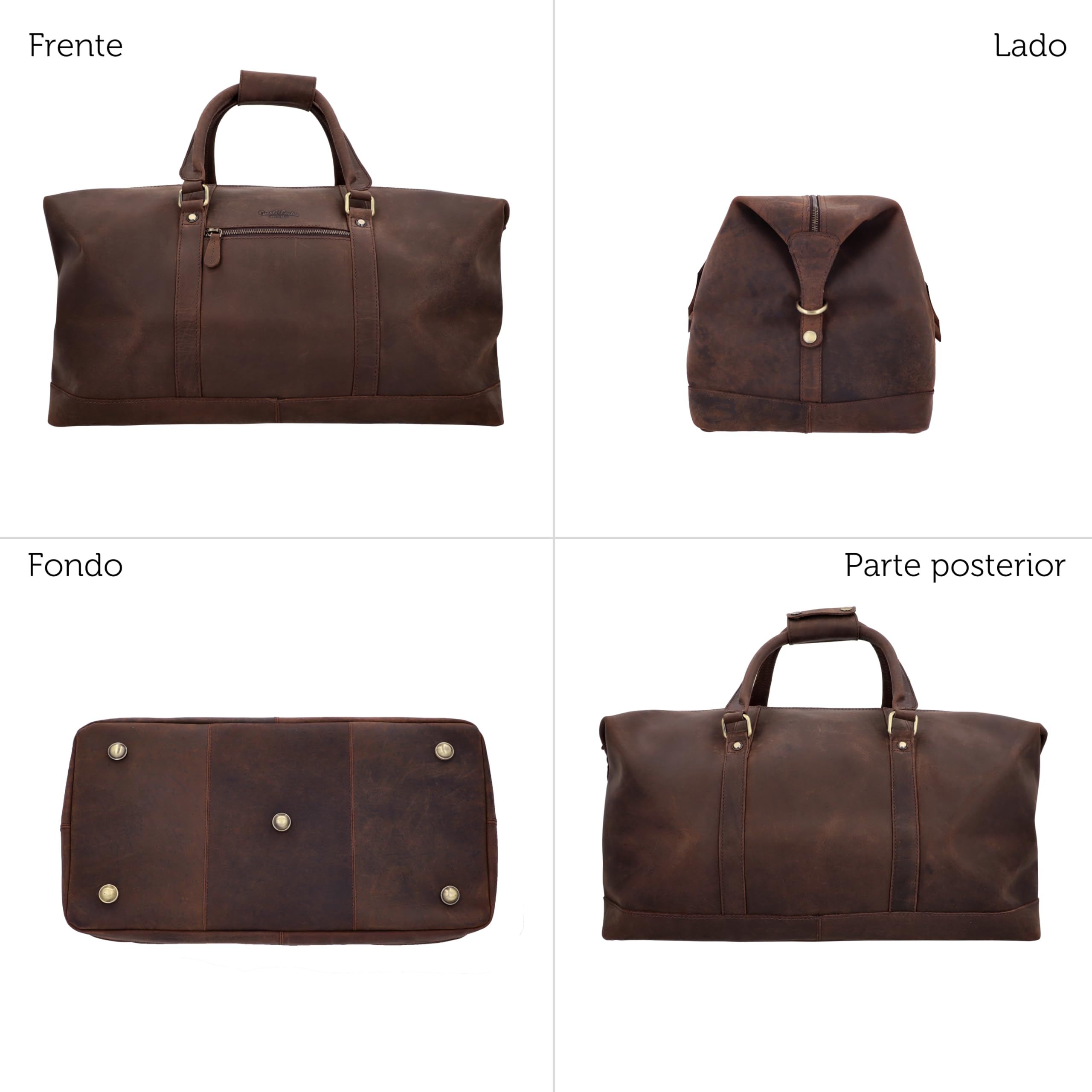 Bolso de Viaje Gusti - Ruben 36 litros Equipaje de Mano Bolsa de Viaje Maleta marrón Oscuro