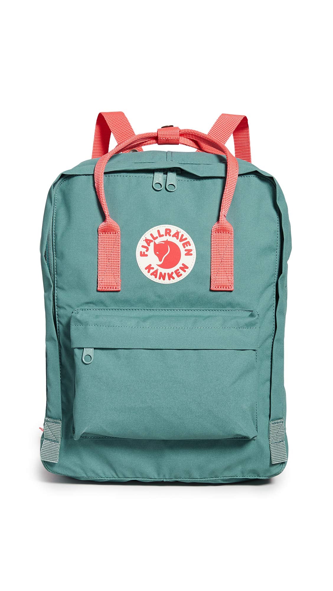 Mochila Fjällräven Kånken Unisex Adulto 38x27x13 cm - Verde Frost/Peach Pink