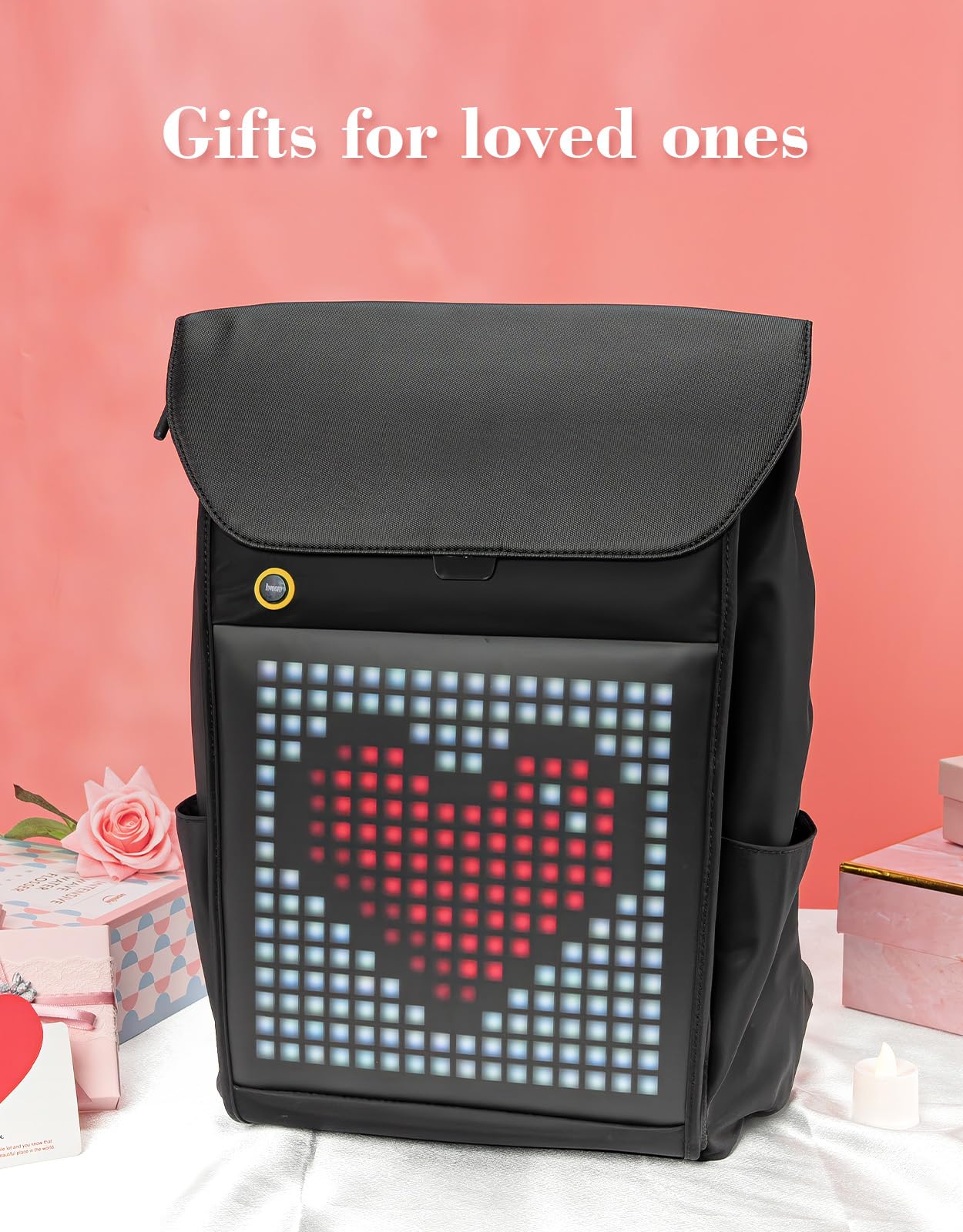Mochila Divoom Pixoo LED 16x16 para Laptop 15'' Impermeable - Unisex