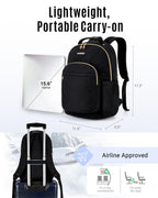 Mochila Light FLIGHT para Mujer 15,6'' para Portátil - Trenzado Negro