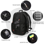 Mochila SHRRADOO 50L para Portátil 17'' con Puerto USB - Negra