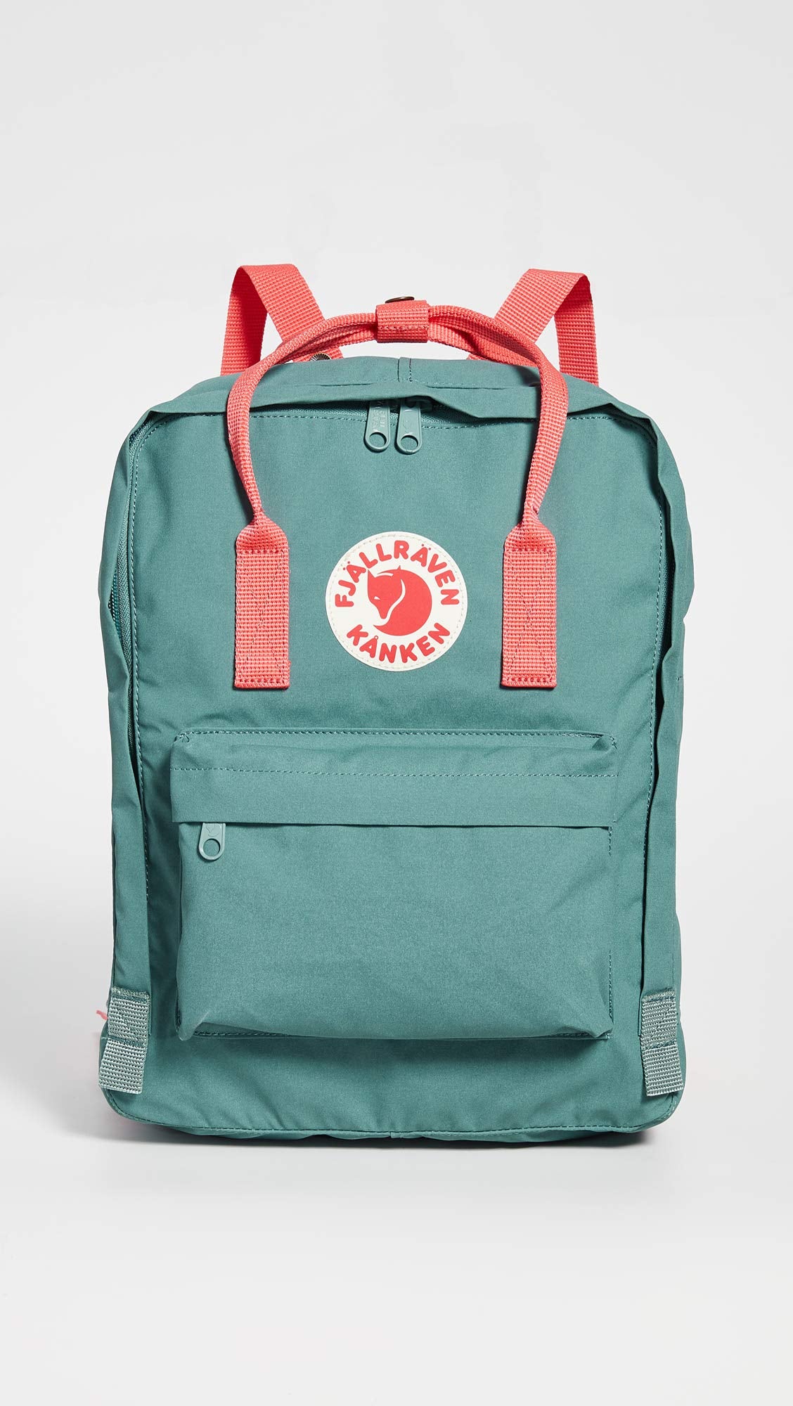 Mochila Fjällräven Kånken Unisex Adulto 38x27x13 cm - Verde Frost/Peach Pink