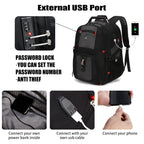 Mochila SHRRADOO 50L para Portátil 17'' con Puerto USB - Negra