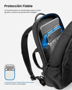 Mochila tomtoc 20L para Portátil 15,6'' Repelente al Agua - Negra