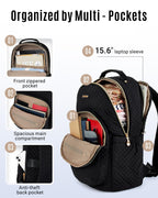Mochila Light FLIGHT para Mujer 15,6'' para Portátil - Trenzado Negro