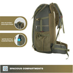 Mochila TRAWOC VANGUARD 40L para Viaje y Laptop con Funda de Lluvia - Verde Oliva