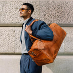 Bolso de Viaje de Cuero Berliner Bags Oslo Weekender Vintage - Marrón