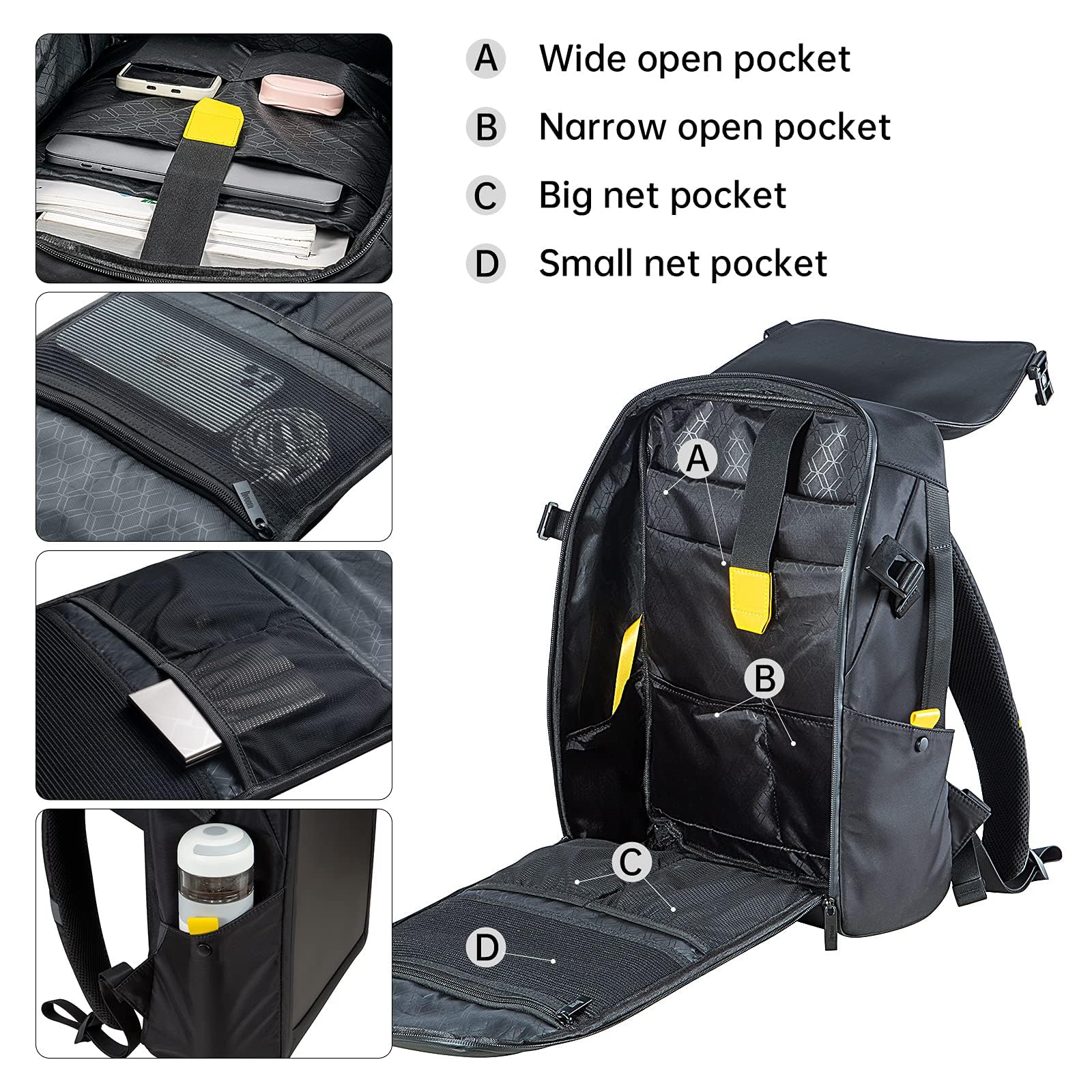 Mochila Divoom Pixoo LED 16x16 para Laptop 15'' Impermeable - Unisex