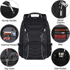 Mochila VECKUSON 60L para Laptop 18.4'' TSA USB RFID Antirrobo - Gris