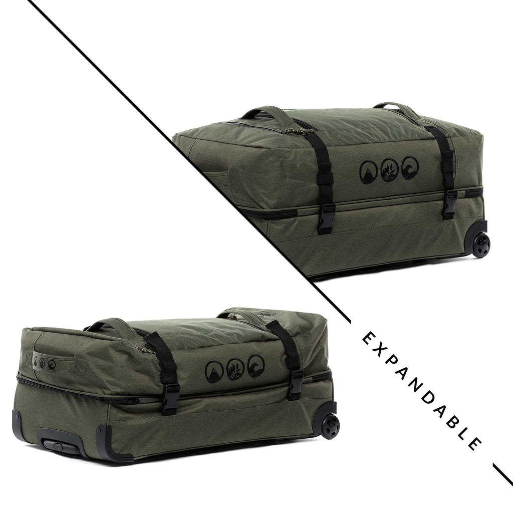 Bolsa de Viaje XXL SONS OF ALOHA con Ruedas 140L Trolley 80 cm - Verde Oliva