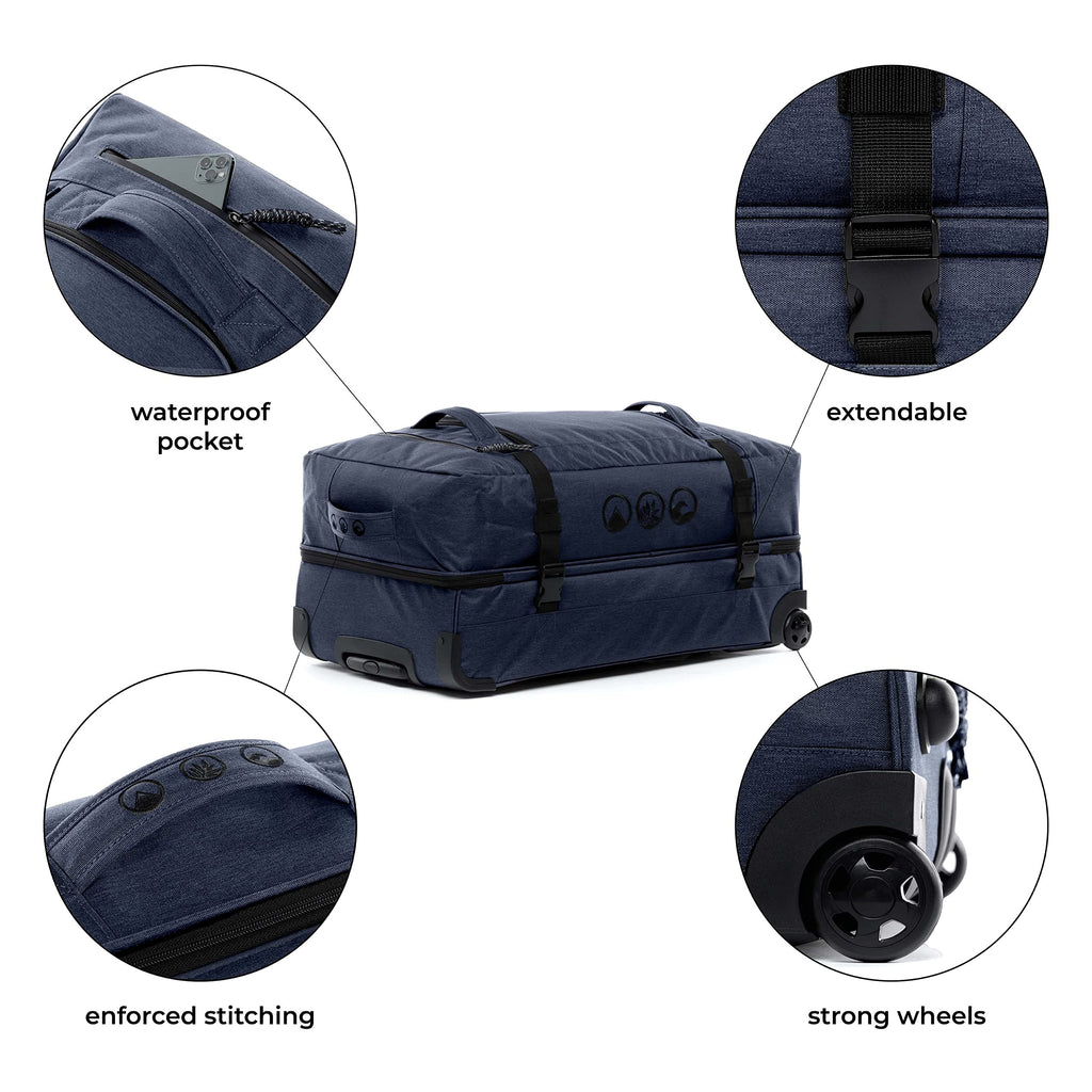 Bolsa de Viaje XXL SONS OF ALOHA Kane Trolley 140L con Ruedas - Azul