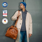 Bolso de Viaje de Cuero Berliner Bags Oslo Weekender Vintage - Marrón