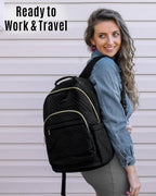 Mochila Light FLIGHT para Mujer 15,6'' para Portátil - Trenzado Negro