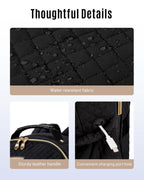Mochila Light FLIGHT para Mujer 15,6'' para Portátil - Trenzado Negro