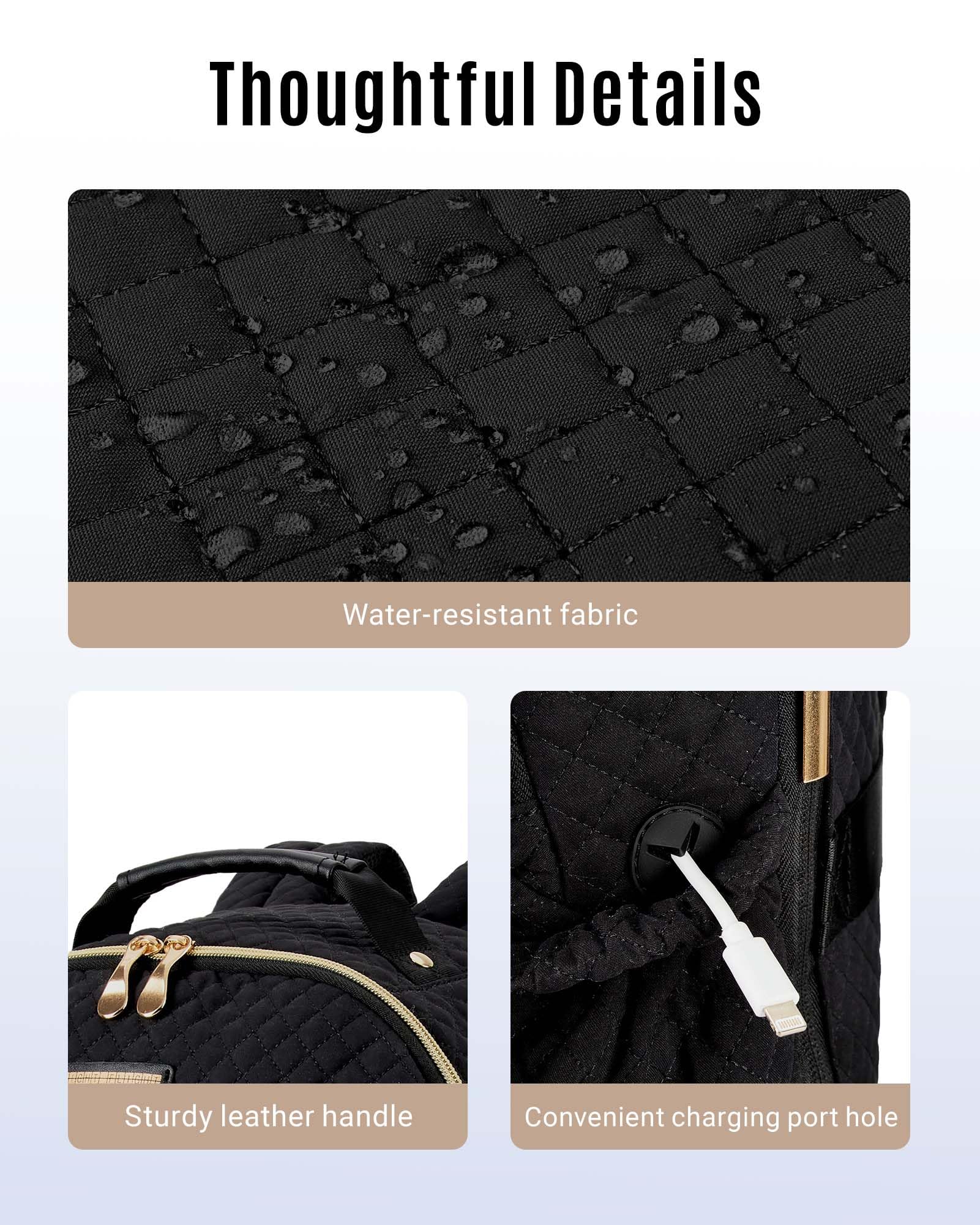 Mochila Light FLIGHT para Mujer 15,6'' para Portátil - Trenzado Negro