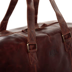 Bolso de Viaje Grande SID & VAIN Weekender de Cuero Hecho a Mano - Marrón