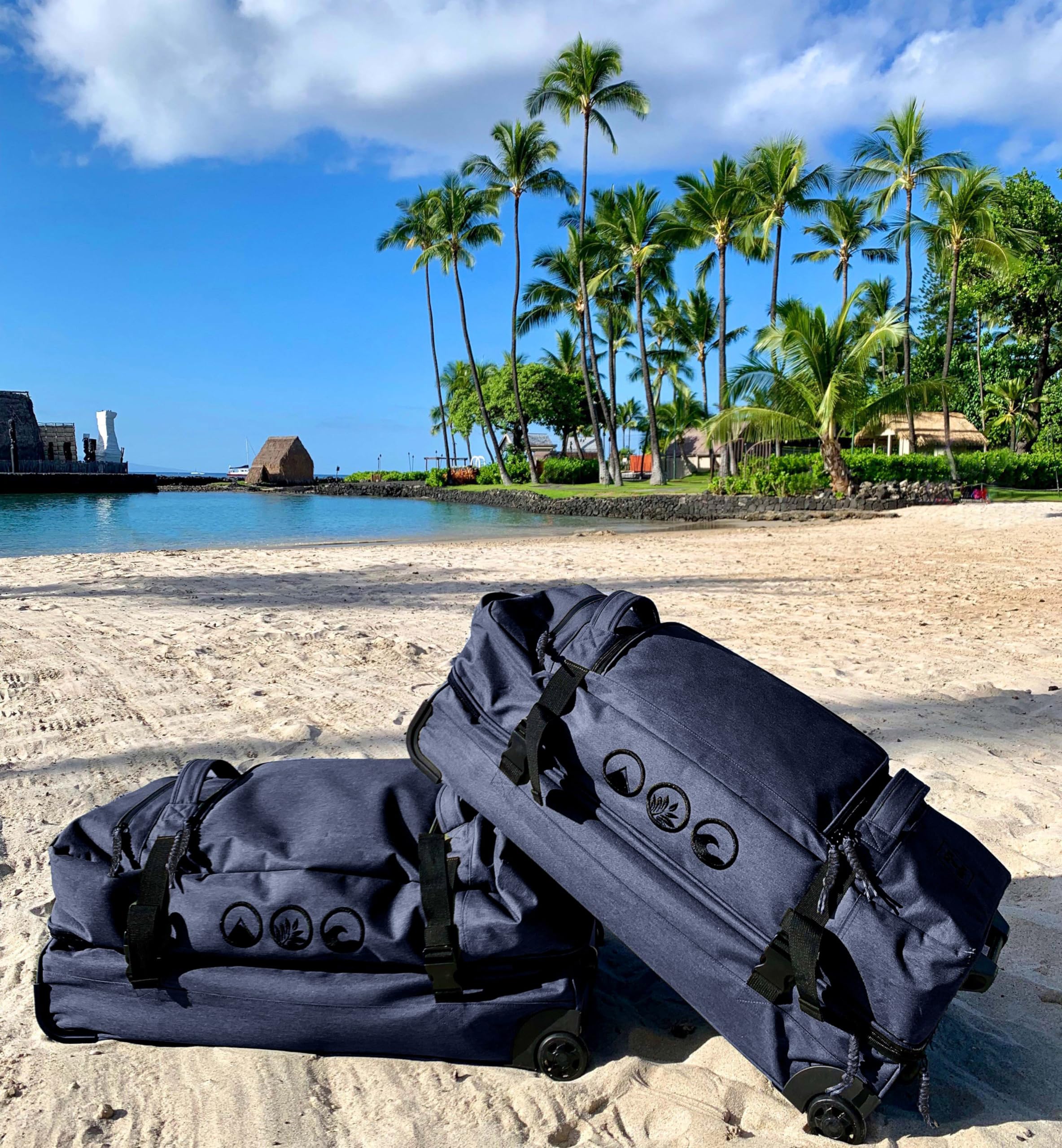 Bolsa de Viaje XXL SONS OF ALOHA Kane Trolley 140L con Ruedas - Azul