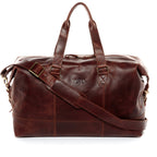 Bolso de Viaje Grande SID & VAIN Weekender de Cuero Hecho a Mano - Marrón