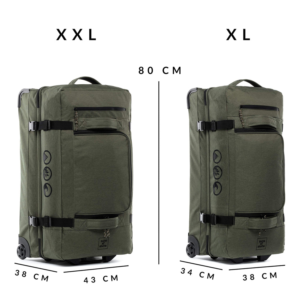 Bolsa de Viaje XXL SONS OF ALOHA con Ruedas 140L Trolley 80 cm - Verde Oliva
