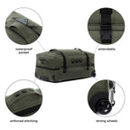 Bolsa de Viaje XXL SONS OF ALOHA con Ruedas 140L Trolley 80 cm - Verde Oliva