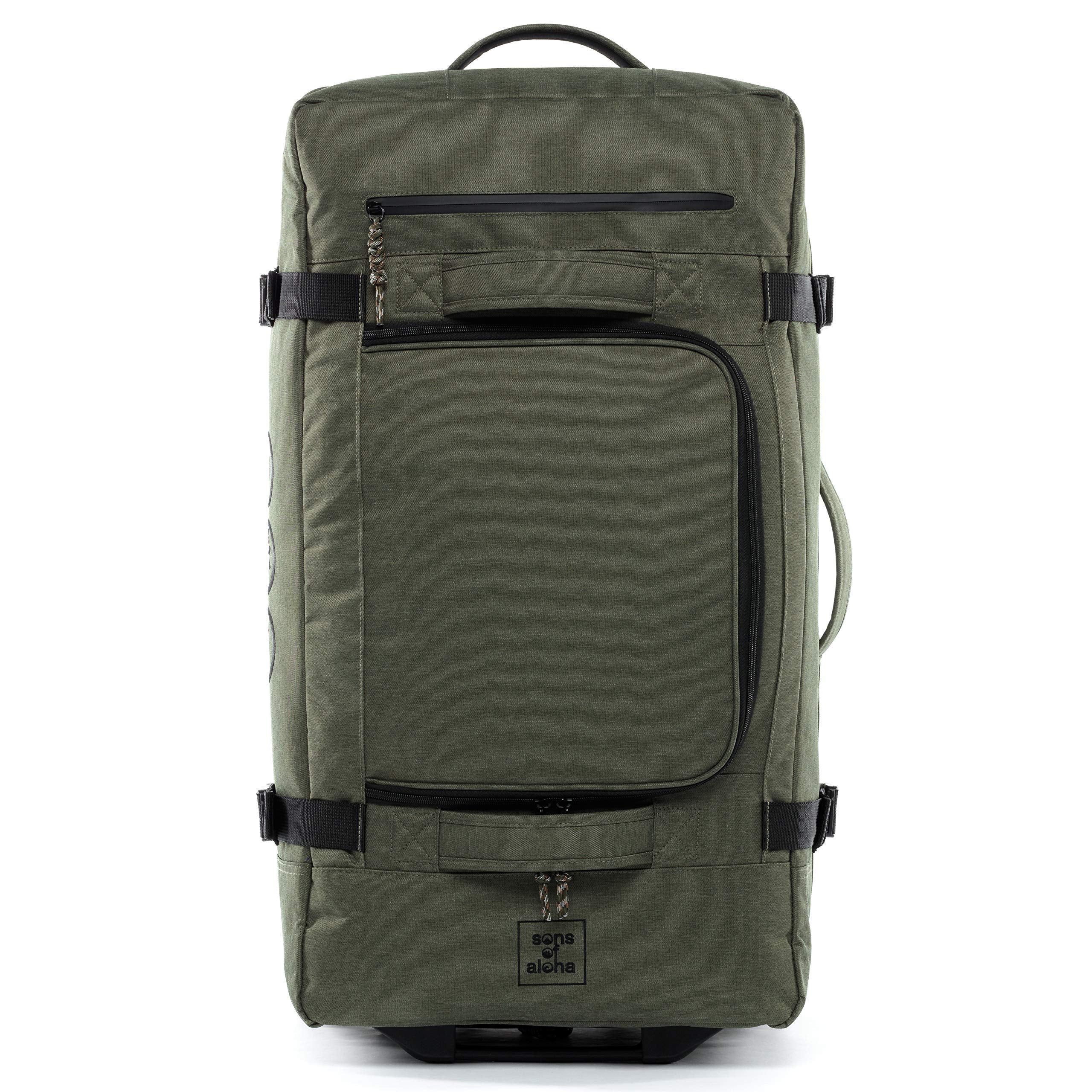 Bolsa de Viaje XXL SONS OF ALOHA con Ruedas 140L Trolley 80 cm - Verde Oliva